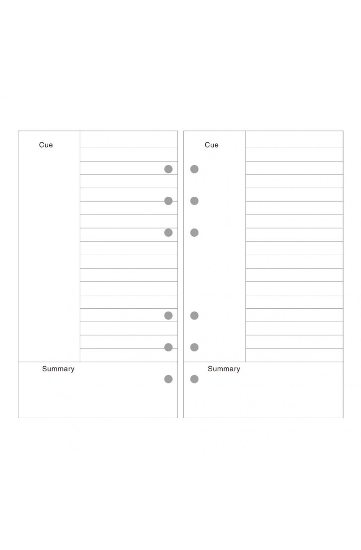 EvZ A6 Refill Cornell Paper, 6 Holes Ring Binder Filler for 7 Inches Refillable Journal Notebook Diary Organizer Planner Inserts, 80 Sheets / 160 Pages EvZ A6 Refill Cornell Paper, 6 Holes Ring Binder Filler for 7 Inches Refillable Journal Notebook Diary Organizer Planner Inserts, 80 Sheets / 160 Pages