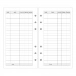 EvZ A6 Refill Expenses Paper, 6 Holes Ring Binder Filler for 7 Inches Refillable Journal Notebook Diary Organizer Planner Inserts, 80 Sheets / 160 Pages EvZ A6 Refill Expenses Paper, 6 Holes Ring Binder Filler for 7 Inches Refillable Journal Notebook Diary Organizer Planner Inserts, 80 Sheets / 160 Pages